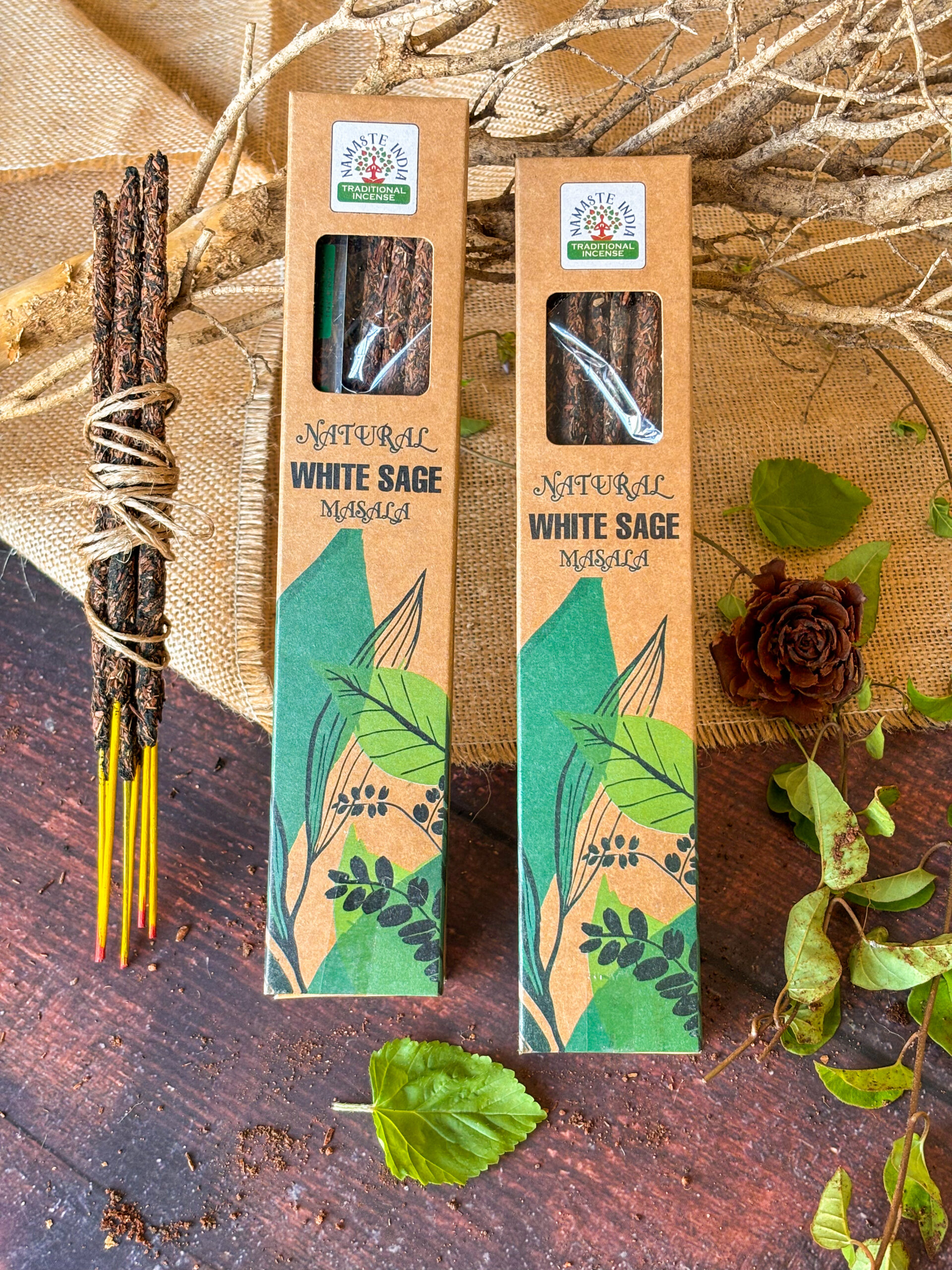 Naturalne Kadzidełka Masala – Biała Szałwia - obrazek 2